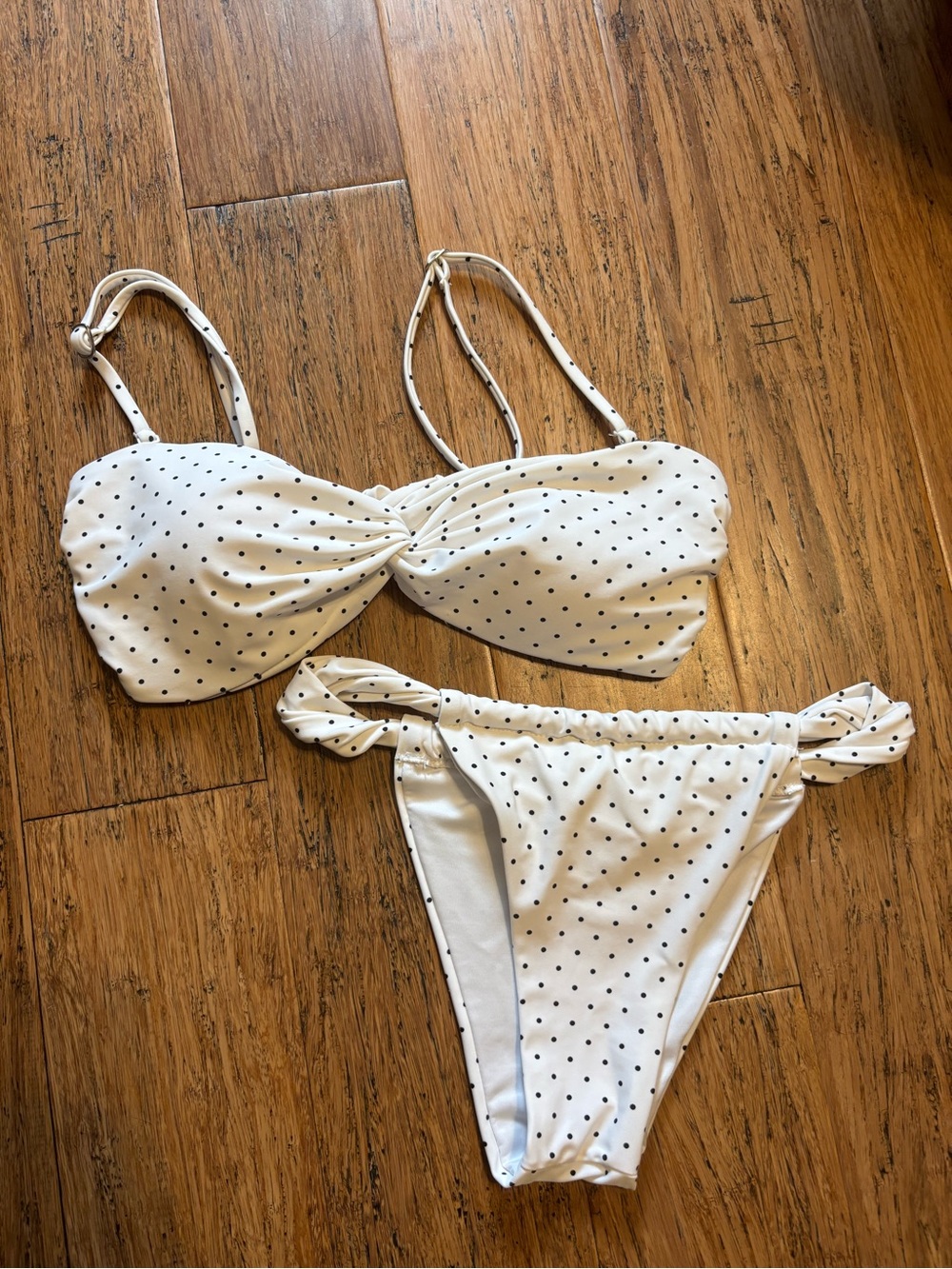 Princess Polly White Polka Dot Bikini Set